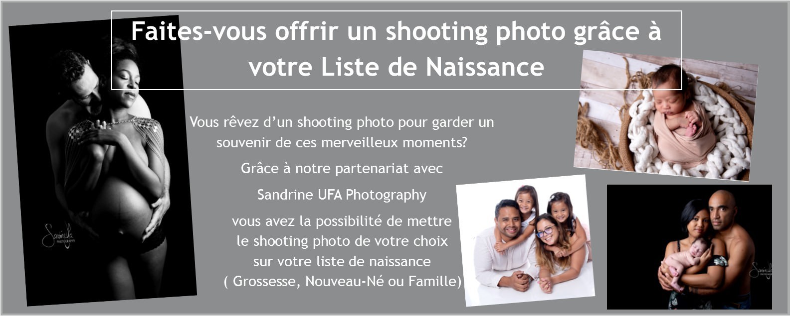 Shooting photo sur Liste de Naissance 